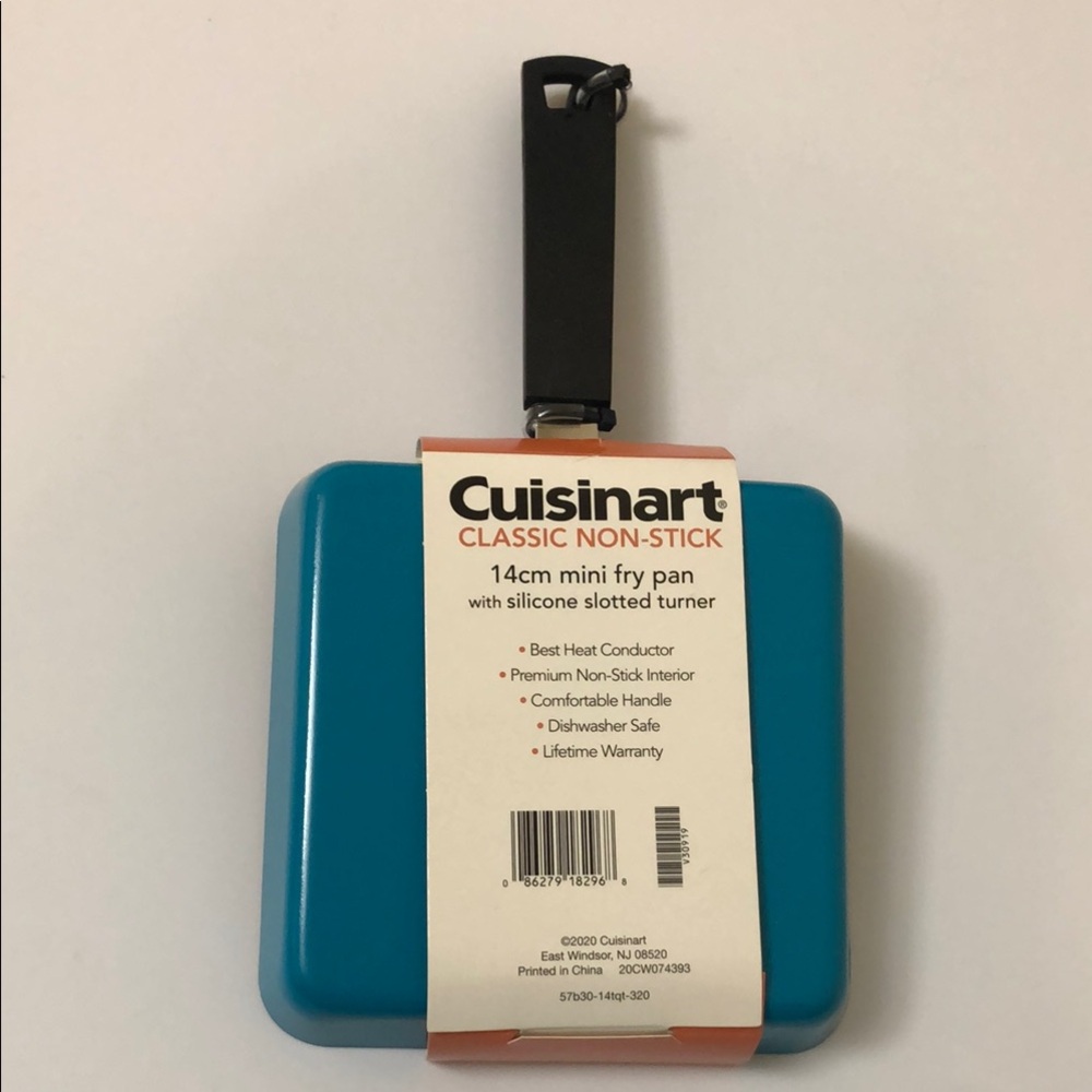 Cuisinart nwt Teal Mini Fry Pan with silicone slotted turner
